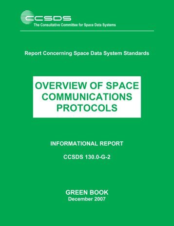 Overview of Space Communications Protocols - CCSDS