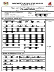 JABATAN PERKHIDMATAN AWAM MALAYSIA BAHAGIAN PENCEN