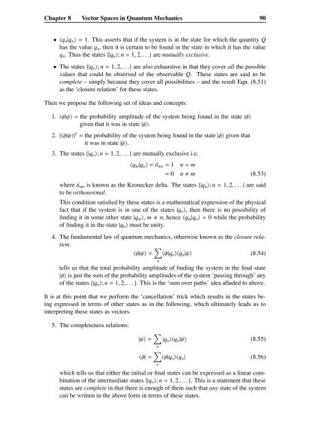 Chapter 8 Vector Spaces in Quantum Mechanics