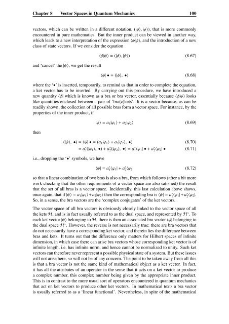Chapter 8 Vector Spaces in Quantum Mechanics