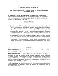 Proyecto de Acuerdo No. 122 de 2011 âPor medio del cual ... - Urrao