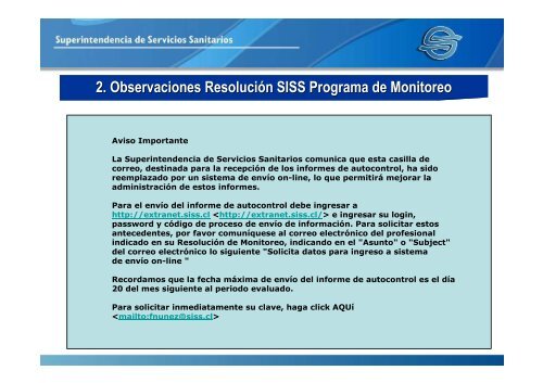 EnvÃ­o de autocontroles de RILES de establecimientos ... - Siss