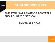 the sterling range of scooters from sunrise medical ... - Dolphin Mobility