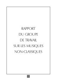 rapport du groupe de travail sur les musiques non-classiques