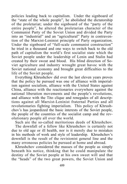 Polemic on General Line of International ... - From Marx to Mao