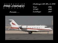 Challenger 601-3R s/n 5194 Year: 1996 TTAF: 4909 ... - Bombardier
