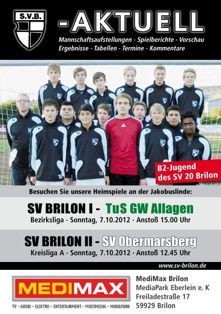 3. Ausgabe vom 07.10.2012 (PDF 6,86MB - SV 20 Brilon