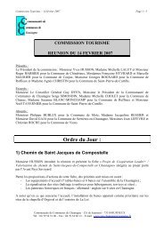 CR tourisme 14-02-07 - CommunautÃ© de communes de Chautagne