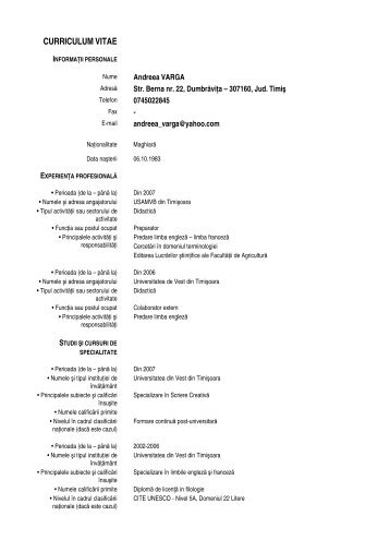 Andreea VARGA - CV in limba romana.pdf