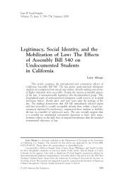 Legitimacy, Social Identity, and the Mobilization of Law: The Effects ...