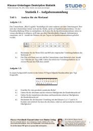 Klausur-Unterlagen Deskriptive Statistik