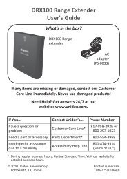 DRX100 Range Extender User's Guide - at Uniden