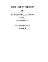 Civil List as on 01-10-2012 - India Post
