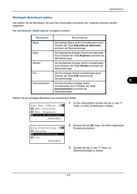 ANLEITUNG BEDIENUNGS- - Utax