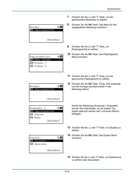 ANLEITUNG BEDIENUNGS- - Utax