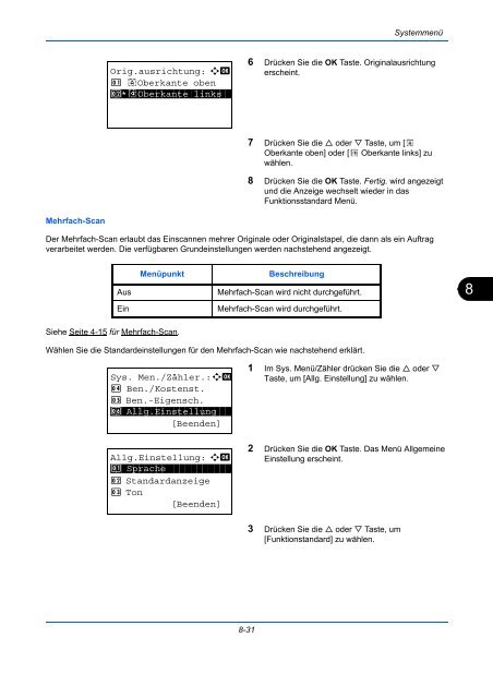 ANLEITUNG BEDIENUNGS- - Utax