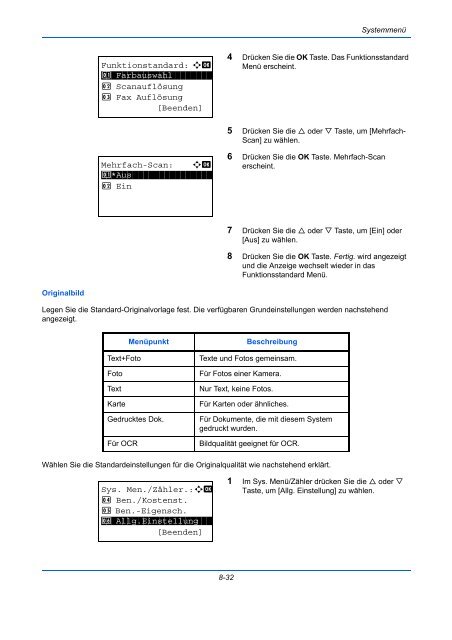 ANLEITUNG BEDIENUNGS- - Utax