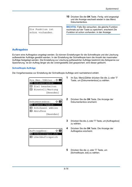 ANLEITUNG BEDIENUNGS- - Utax