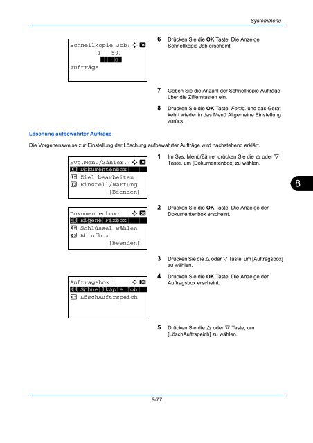 ANLEITUNG BEDIENUNGS- - Utax