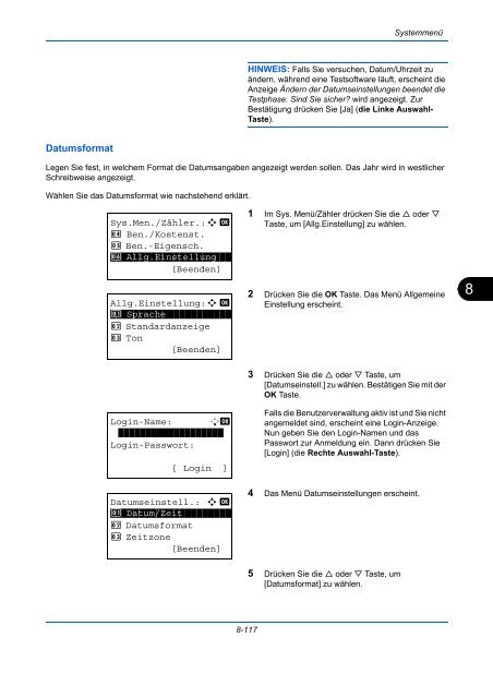 ANLEITUNG BEDIENUNGS- - Utax