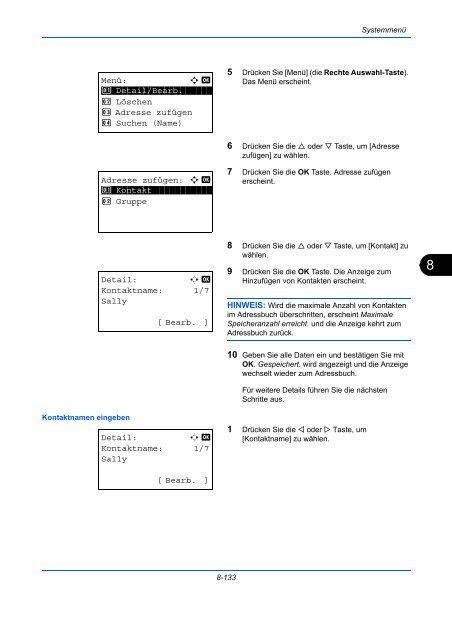 ANLEITUNG BEDIENUNGS- - Utax