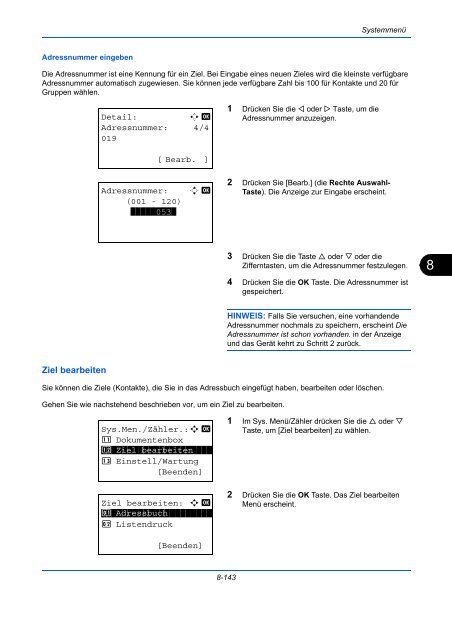 ANLEITUNG BEDIENUNGS- - Utax