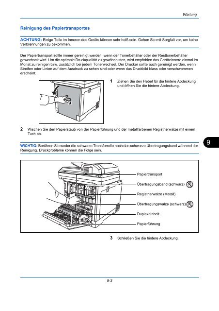 ANLEITUNG BEDIENUNGS- - Utax