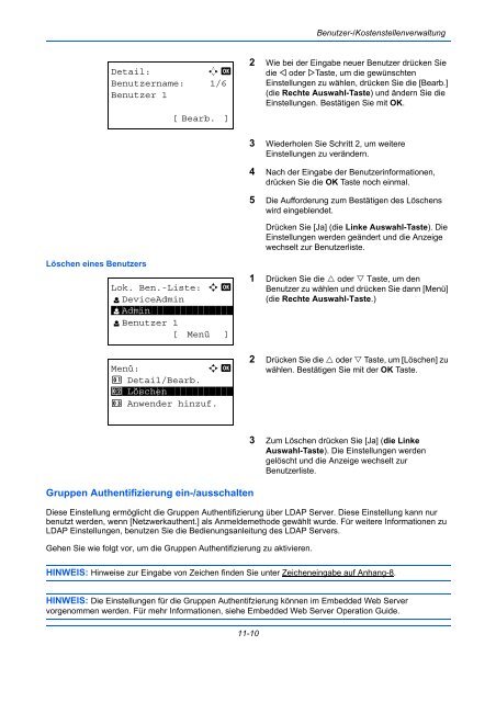 ANLEITUNG BEDIENUNGS- - Utax