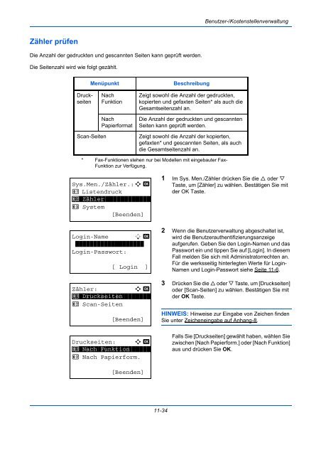 ANLEITUNG BEDIENUNGS- - Utax