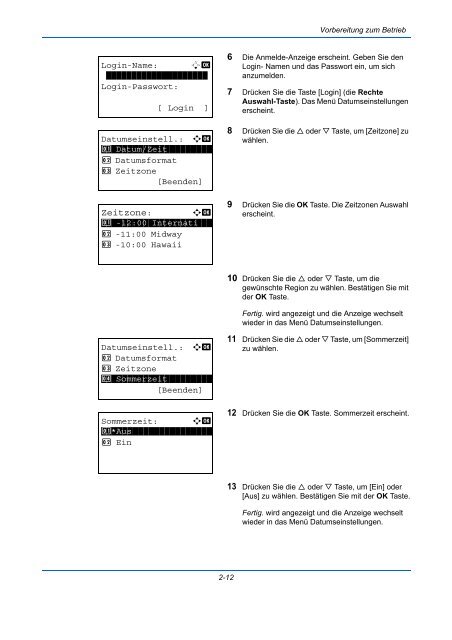 ANLEITUNG BEDIENUNGS- - Utax