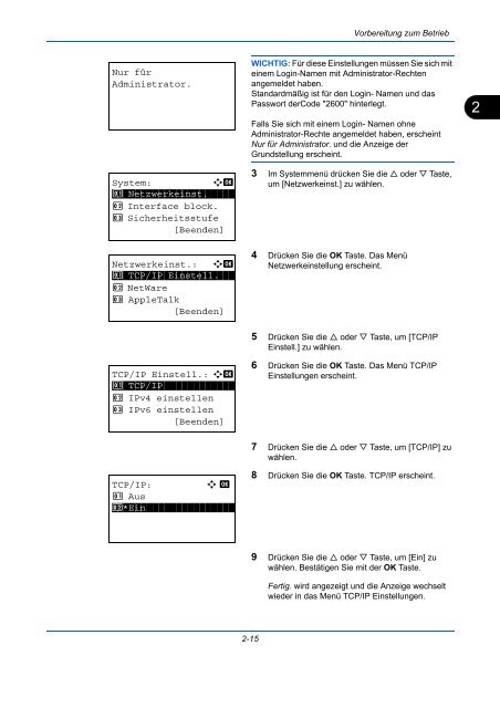 ANLEITUNG BEDIENUNGS- - Utax