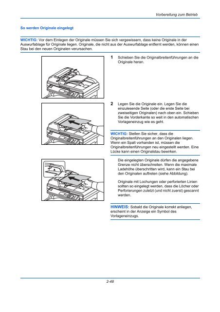 ANLEITUNG BEDIENUNGS- - Utax