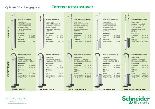 Last ned Optiline Uttaksstaver - Schneider Electric