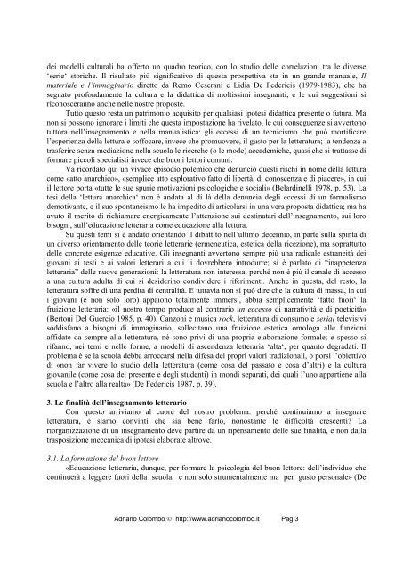 La letteratura per unità didattiche (1996) - Adrianocolombo.it