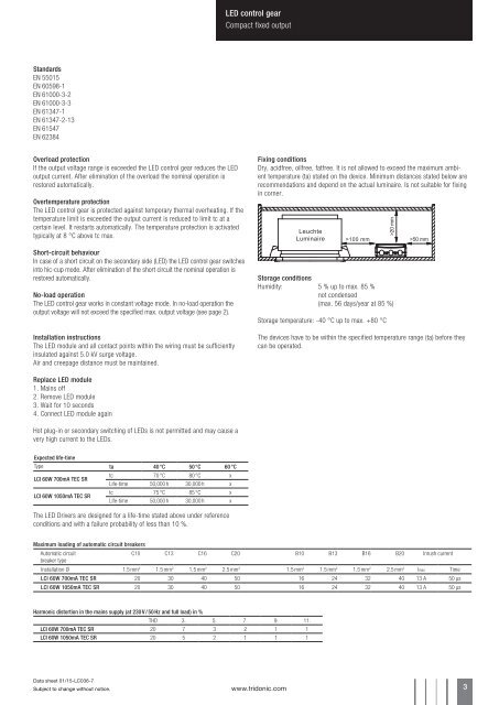 TALEXXconverter LCI 60 W 700/1050 mA TEC SR - Tridonic