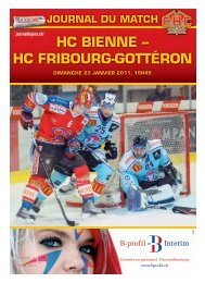 HC BIENNE – HC FRIBOURg-gOTTéRON - Journal du Jura