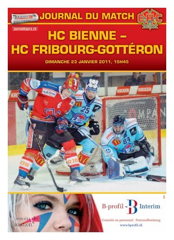 HC BIENNE – HC FRIBOURg-gOTTéRON - Journal du Jura