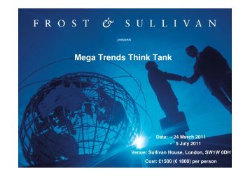 Mega Trends Think Tank - Date - Growth Consulting - Frost & Sullivan