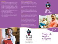Masters In English Language - Open Campus - Uwi.edu