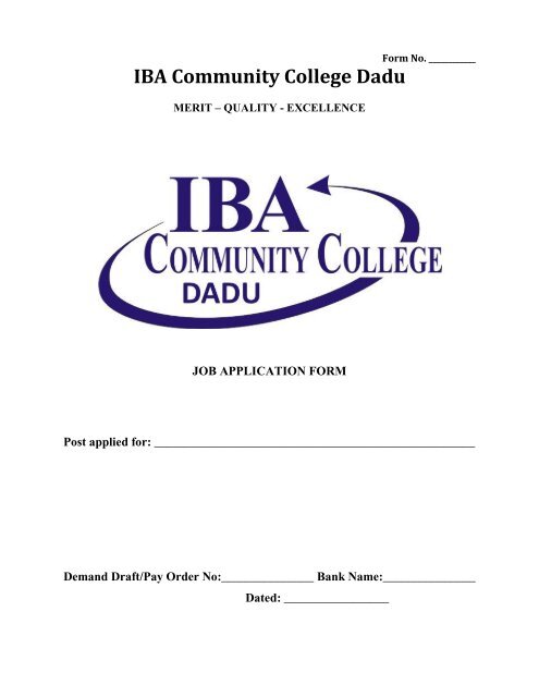 IBA Community College Dadu - Sukkur IBA