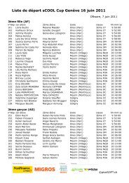 Liste de dÃ©part sCOOL Cup GenÃ¨ve 16 juin 2011