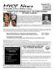 Summer 2011 newsletter.pub - Maine Summer Camps