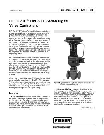 FIELDVUE DVC6000 Series Digital Valve Controllers