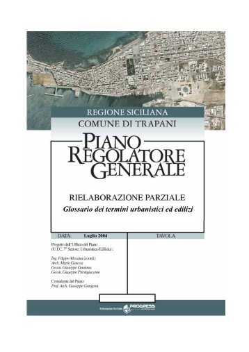 glossario PRG Trapani 2004 - FacoltÃ  di Architettura Luigi Vanvitelli