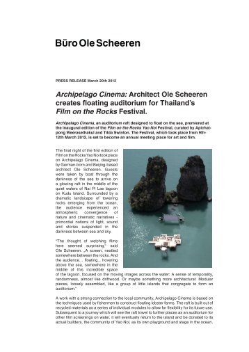 Archipelago Cinema - Buro Ole Scheeren