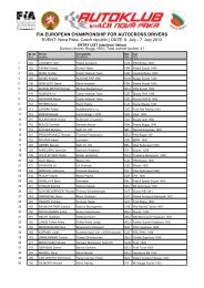 Entry list (startovnÃ­ listina) - Autocross-EM