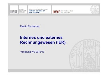 Internes und externes Rechnungswesen (IER)