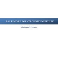 Admissions Supplement.pdf - Baltimore Polytechnic Institute