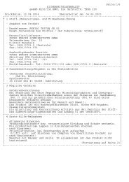 Seite:1/6 SICHERHEITSDATENBLATT gemäß RL91/155/EWG, §14 ...