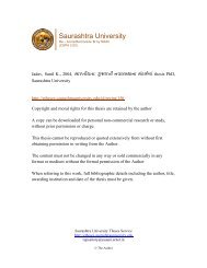 Etheses - Saurashtra University